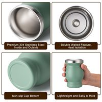 Gourde à Yerba Maté 8oz en Acier Inoxydable 304, Tasse à Double Paroi Isolée Sous Vide pour le Thé Traditionnel Argentin, Idéale pour le Camping et le Bureau