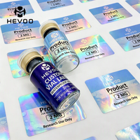 Étiquettes personnalisées pour flacons de peptides 2 ml, résistantes à la déchirure, avec options de données variables pour le suivi des échantillons de recherche