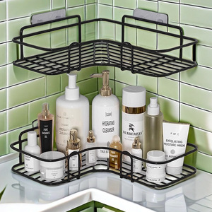 Panier de rangement mural en métal à un niveau <span class=keywords><strong>pour</strong></span> salle de bain, organisateur <span class=keywords><strong>d</strong></span>'articles de toilette et <span class=keywords><strong>d</strong></span>'épices <span class=keywords><strong>pour</strong></span> douche, vente en gros <span class=keywords><strong>d</strong></span>'usine - Product Image 2