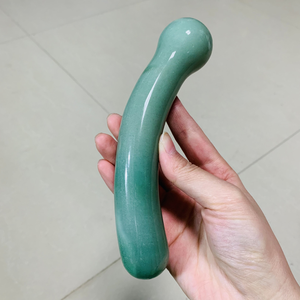 Varita de Masaje Yoni de Cristal de Aventurina Verde Natural Curativa, Juguete Sexual para Mujeres, Dildo para Punto G, Varitas Yoni Curvas de Jade con Forma de Pene - Product Image 4