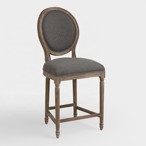 Tabouret <span class=keywords><strong>de</strong></span> <span class=keywords><strong>bar</strong></span> rembourré en bois massif, <span class=keywords><strong>chaise</strong></span> <span class=keywords><strong>de</strong></span> comptoir, avec dos rond, noir, blanc, français, <span class=keywords><strong>louis</strong></span> chêne, - Product Image 3
