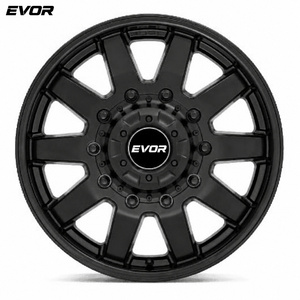 ล้อแม็กซ์ EVOR สีดำซาติน ขนาด 8x6.5 8x180 8x200 8x210 10x225 สำหรับรถบรรทุก ขนาด 20-30 นิ้ว สำหรับ Ford Chevrolet GMC RAM ล้อฟอร์จ - Product Image 5