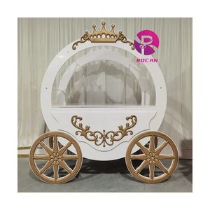 Fournitures de mariage décoration de <span class=keywords><strong>bar</strong></span> à bonbons présentoir de gâteau de bonbons de mariage chariot de Dessert de bonbons blancs pour la décoration de fête - Product Image 1