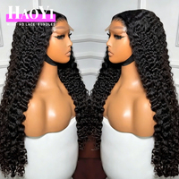 Wig Rambut Manusia Keriting Burma Pixe Kualitas Tinggi Densitas 250% Tanpa Lem HD Lace Front Wig Rambut Asli 5X5 Lace Closure Wig untuk Wanita