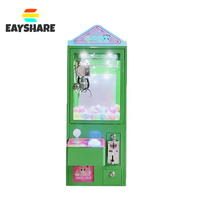 Vente en gros pas cher prix nouveau style mini peluche cadeau grue griffe avec accepteur de billets machine de jeu à pièces