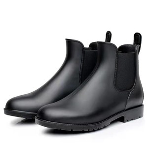 <span class=keywords><strong>Bottes</strong></span> de <span class=keywords><strong>pluie</strong></span> unisexes imperméables Chelsea à tube court pour un style cheville et bottines antidérapantes toutes saisons voyage mode - Product Image 2