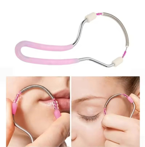 Épilateur facial et tondeuse à sourcils portable pour <span class=keywords><strong>femme</strong></span>, outil de beauté à ressort pour les poils du visage et des lèvres - Product Image 2