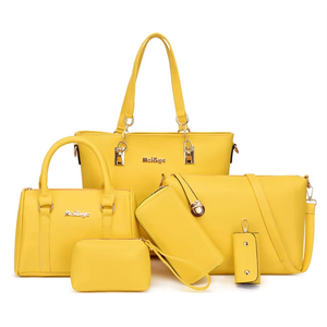 Enormous Quality Casual Letter Zipper Waterproof <b>Large</b> PU Female 6-Piece Sets Designer Tote <b>Bags</b> for Women - Product Image 5