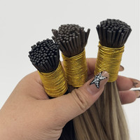 Extensiones de Cabello Humano con Queratina India Pre-Adheridas, Doble Trama, Planas/Punta K, Superventas 2026