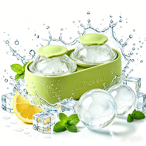 Eiswürfel-Maker-Form-quadratischer Aufbewahrungskasten-Deckel und Behälter-helles Eiswürfel-Tablett mit Behälter - Product Image 1