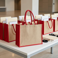 Tas Jute Mewah Tas jute premium Tampilan Mewah Produsen Serat Alami Tas jute linen premium Tas Belanja Desain Elegan Pemasok