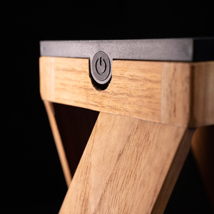 Lámpara <span class=keywords><strong>Solar</strong></span> LED para Exterior de Jardín y Patio, con Marco de Madera, Duradera y Resistente a la Intemperie, Iluminación Decorativa para Caminos - Product Image 6