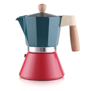 Emode หม้อ<span class=keywords><strong>กาแฟ</strong></span>อิตาลีมอคค่า, หม้อ<span class=keywords><strong>กาแฟ</strong></span>เอสเปรสโซ่ทำจากอลูมิเนียมพร้อมด้ามไม้ไผ่ - Product Image 3