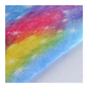 Hochwertige Fabrik benutzer definierte Regenbogen gedruckt Super Soft Flanell Fleece Stoff für Decke Baby kleidung Spielzeug Home Textile