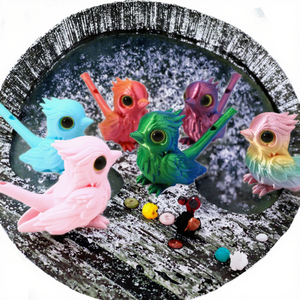 YSJ TOYS 3D Printed Plastic Waterbird Whistle Water-changing <b>Bird</b> Scenic Spot Night Market <b>Stand</b> Flute Musical Instrument Toys - Product Image 3