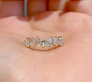 Xinfly Custom 18K Fancy Shape Lab Diamond Ring Gold <b>Hall</b> Eternity Engagement Ring Wedding Lab Grown Diamond Ring for Women - Product Image 4