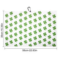 Serviette de golf en microfibre gaufrée avec logo personnalisé brodé, super absorbante, sublimation, clip mousqueton robuste