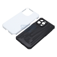 2 in 13D Sublimation Phone Case pour iPhone 14 15 3D Coated pour iPhone Blanks 3D Sublimation Vacuum Press Phone Case