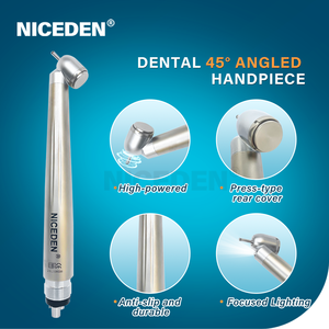 Высококачественное высокоскоростное наконечник на 45 градусов, светодиодная задняя вытяжная кнопка, стоматологическое оборудование с 2/4 отверстиями - Product Image 3