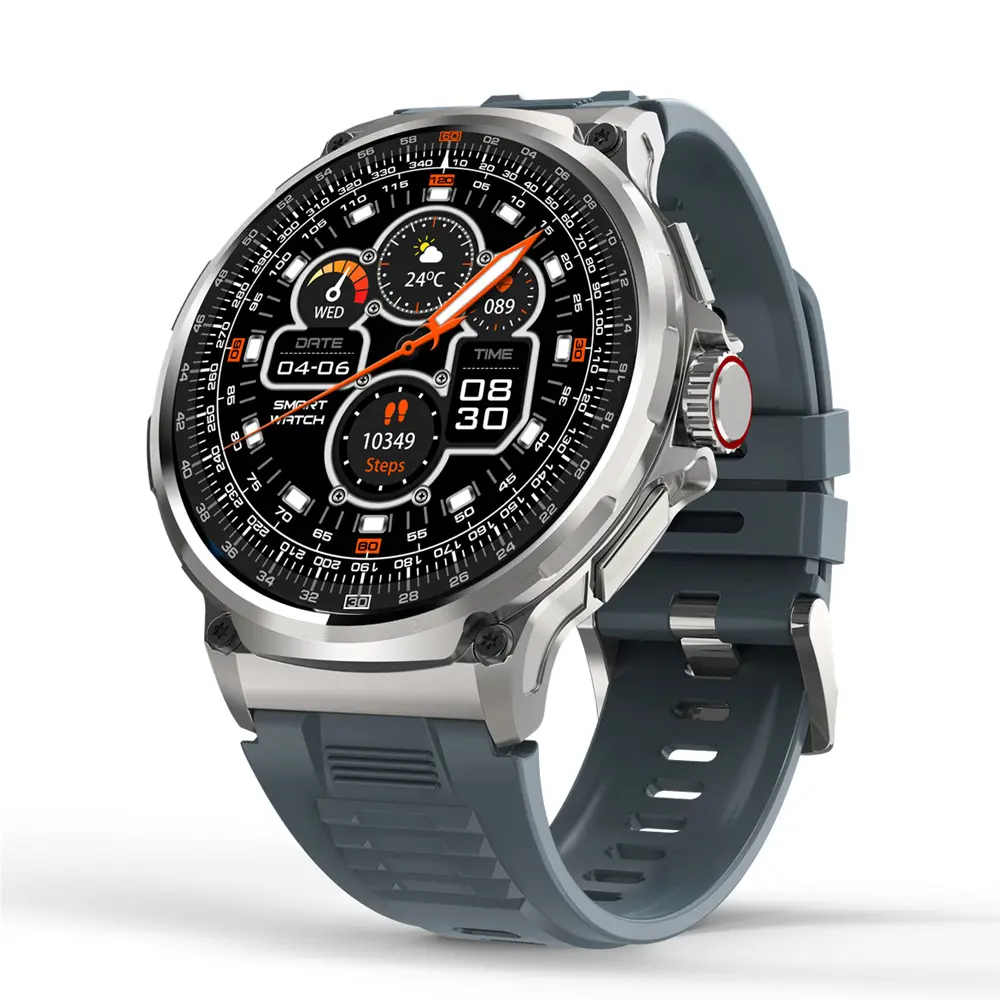 V69 akıllı Smartwatch 1.85 "ekran IP68 su geçirmez 710 mAh pil kan oksijen sensörü 400 izle yüzleri akıllı saat