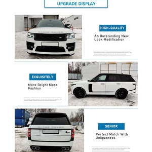 Kit carrosserie pour LAND <span class=keywords><strong>ROVER</strong></span> <span class=keywords><strong>RANGE</strong></span> <span class=keywords><strong>ROVER</strong></span> SPORT 2013-2017, mise à niveau au style <span class=keywords><strong>SVR</strong></span> 2018, comprend pare-chocs avant et arrière, phares et feux arrière - Product Image 4
