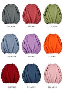 Sweatshirts pour hommes en coton à col rond, avec logo personnalisé multicolore, en tissu bouclé, brodés - Product Image 5
