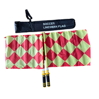 Drapeau de l'arbitre de football professionnel de haute qualité, en alliage d'aluminium, carré, diamant, rotatif, 38x32 cm, pour les matchs de football