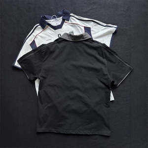Chemise personnalisée pour homme, nouvelle collection été, style américain, polyester, coupe ample, imprimé par transfert thermique, patchwork - Product Image 4