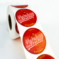 Rouleau d'Autocollants Personnalisés Imperméables en Vinyle Adhésif, Scellage de Logo de Marque Rond, Étiquettes Alimentaires pour Entreprise