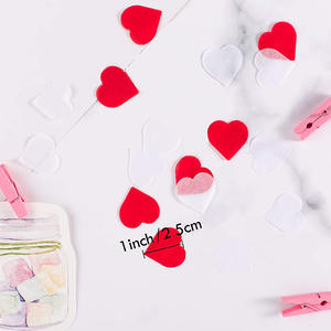 قصاصات ورقية مناديل قلب مقاس 1 بوصة 15 جم لحفلات الزفاف ورمي عيد الحب ورق حلويات شفاف - Product Image 5