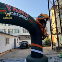 Arche gonflable personnalisée en forme d'animal avec décor de dinosaure et serpent pour événements à thème effrayant