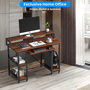 Estante de livro personalizável, combinação de livro para mesa de casa, computador de escrita única, mesa de estudo estudante com prateleira de ferro, arte - Product Image 4