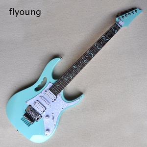 Chitarra Elettrica Verde Flyoung con Ponte <span class=keywords><strong>Floyd</strong></span> Rose, Hardware Cromato, Tastiera in Palissandro, Realizzazione Personalizzata - Product Image 1