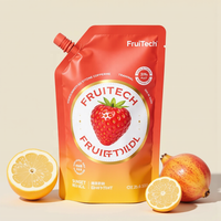 Pochettes à bec verseur en aluminium biodégradable réutilisables 100 ml-300 ml pour jus de fruits aromatisé à la mangue
