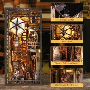 Kit de Casa de Muñecas de Madera Personalizada para Envío Directo - MOQ=1 Casa de Muñecas en Miniatura con Muebles y Set de Rincón de Lectura DIY - Product Image 4