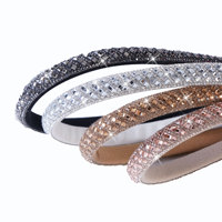 Sandales à la mode personnalisées décoration bande de cristal semi-ronde cordon strass corde pour chaussures