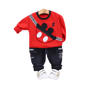 Ensemble décontracté pour bébés garçons, nouveau style, chemise et pantalon assortis, collection automne, fabriqué en Chine - Product Image 1