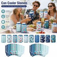 Manchon isotherme personnalisé en néoprène pour canettes de 330 à 500 ml (bière, soda) avec 10 motifs – Idéal pour les fêtes et l'extérieur