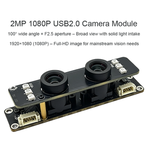 Module de caméra USB binoculaire 2MP couleur et N&B à double objectif 1080P 30FPS pour la reconnaissance faciale, personnalisable en usine - Product Image 1