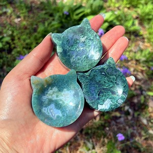 Tazón para Gatos de Ágata Musgosa de Alta Calidad al por Mayor, Estilo Bohemio, Tendencia de Moda para Decoración del Hogar, Regalos Originales, Piedra - Product Image 5