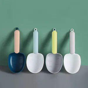 Multi Functions Small Animals Dog Cat Hamster Rabbit Shovel Food Pets Measuring Long Handle With Clip Feeding Spoon