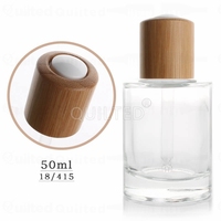 Outtop — bouteille d'huile essentielle en bambou dépoli, avec bouton-pression à épaules plates, produit cosmétique, 30ml