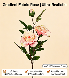<span class=keywords><strong>Iris</strong></span> artificiel en plastique rose dégradé, 3 têtes, réaliste, résistant aux UV, tige pliable, décoration pour la maison, mariage, hôtel, fête, marque HR - Product Image 4