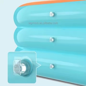 <span class=keywords><strong>Piscina</strong></span> Inflable Rectangular de PVC Ecológica de 300 cm, Azul y Naranja, Capacidad de Carga de 180 kg, <span class=keywords><strong>Piscina</strong></span> Portátil para Juegos Acuáticos al Aire Libre para la Familia - Product Image 4