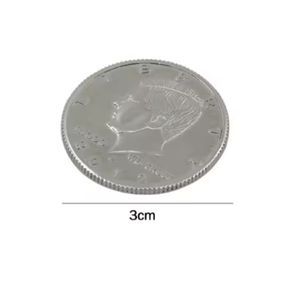 1 pièce Accessoire de magie : Demi-dollar (tête) en métal expansé, pièce qui apparaît/disparaît, accessoire de close-up, illusion - Product Image 4