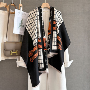 Scialle a sciarpa calda e calda da donna, lunga e traspirante, 180x65cm transfrontalieri autunno e inverno in poliestere - Product Image 5