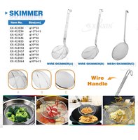 Spatula Turner Berlubang dari Baja Tahan Karat dengan Pegangan Panjang Tahan Panas untuk Menggoreng dan Memanggang.