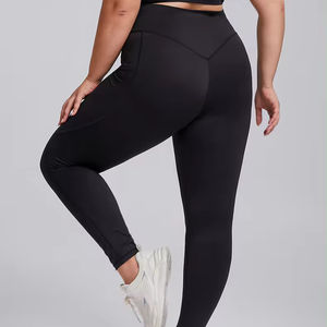 XXXL <strong>Plus</strong> <strong>Size</strong> Active SportswearShockproof <strong>Sports</strong> <strong>Bra</strong> High Waist High Elastic Pocket Yoga Pants Leggings Gym Fitness Sets - Product Image 3