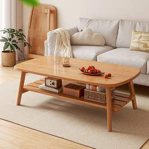 <span class=keywords><strong>Table</strong></span> basse <span class=keywords><strong>moderne</strong></span> simple à double couche en bois massif nouveau modèle <span class=keywords><strong>de</strong></span> <span class=keywords><strong>table</strong></span> à thé <span class=keywords><strong>de</strong></span> ferme pour petit appartement maison salon meubles - Product Image 6