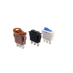 KCD3 16A 250V elektrikli tencere Rocker anahtarları gösterge ışığı ile 2/3-hız teknesi şekilli güç düğmesi - Product Image 3